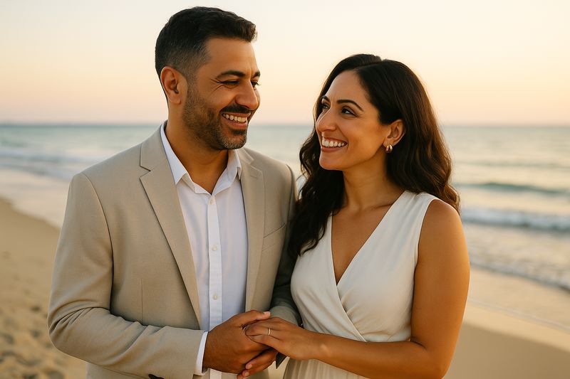 Blended family celebrating a meaningful second wedding